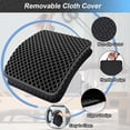 thumbnail image 4 of Seat Cushion, Gel Seat Cushion for Long Sitting– Back, Sciatica, Tailbone Pain Relief Pad, 19in Seat Pad for Car, Office Chair, Wheelchair, Soft Support for Long Trips, 4 of 6