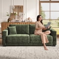 thumbnail image 2 of COPIAE 86 Inch Sofa with Extra Deep Seats Oversize,2 Seater Sofa for Living Room, Modern Couch and Sofa, Comfy Armrests and Seats and Backrests, Easy Installation,Chenille Fabric Green, 2 of 13