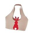 thumbnail image 4 of Contenedor de cesta de Pascua con asa, bolsa de mano reutilizable para guardar dulces Caqui, 4 of 9