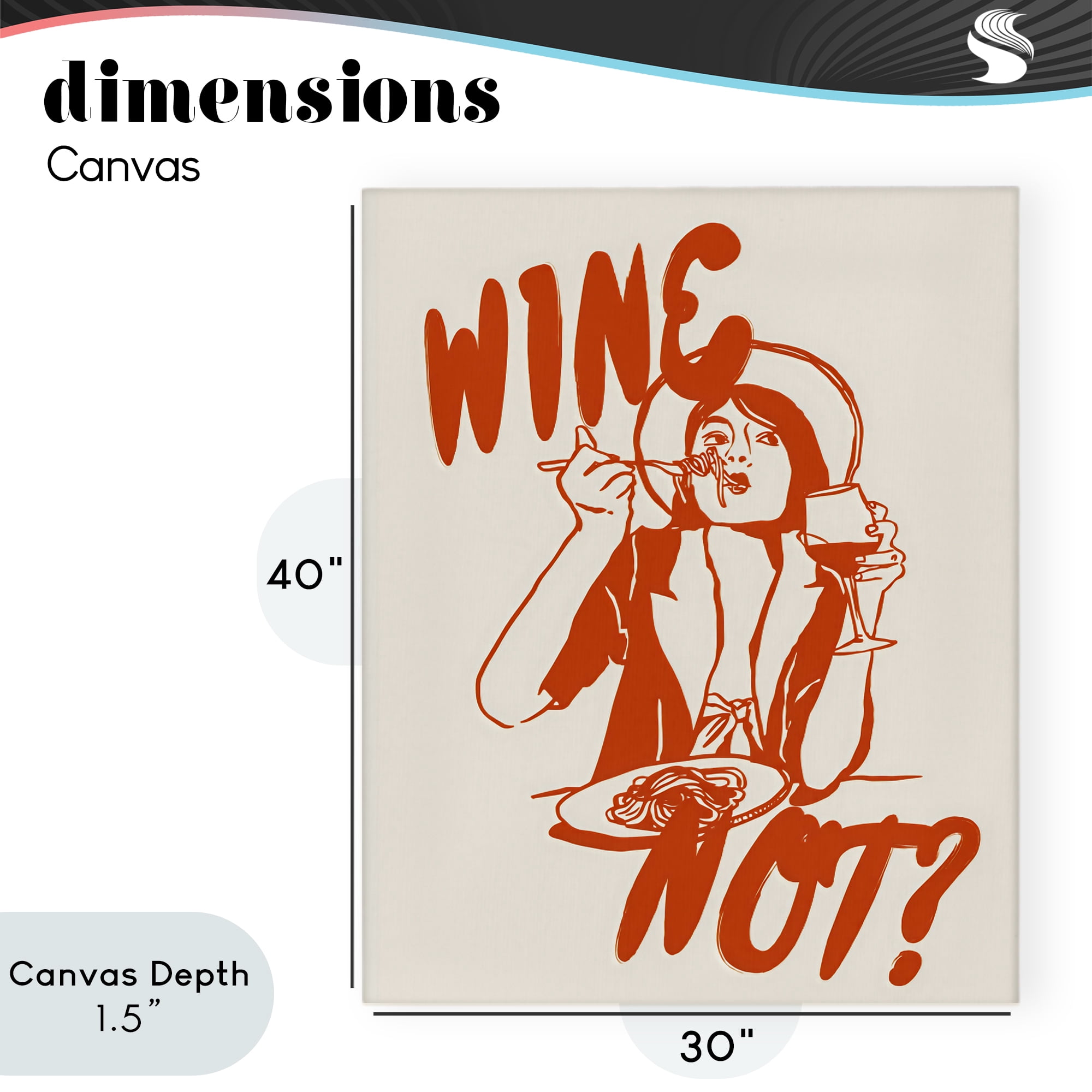 Stupell Industries Wine Not Retro Meal Time Canvas Wall Art, design by The Prints Vibe