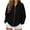 Black, variant on Hurxie Full Zip Up Hoodie Women Lightweight Soft Slim Fit Long Sleeve Hooded Tops Casual Sweatshirt with Pockets
