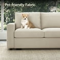 thumbnail image 5 of Marrber Velvet Sectional Sleeper Sofa Bed with Pull-Out Couch Bed with Storage for Living Room, Beige, 5 of 13