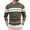 Army Green, variant on Men's Crew Neck Knit Sweater Long Sleeve Striped Pullover Casual Polyester Top
