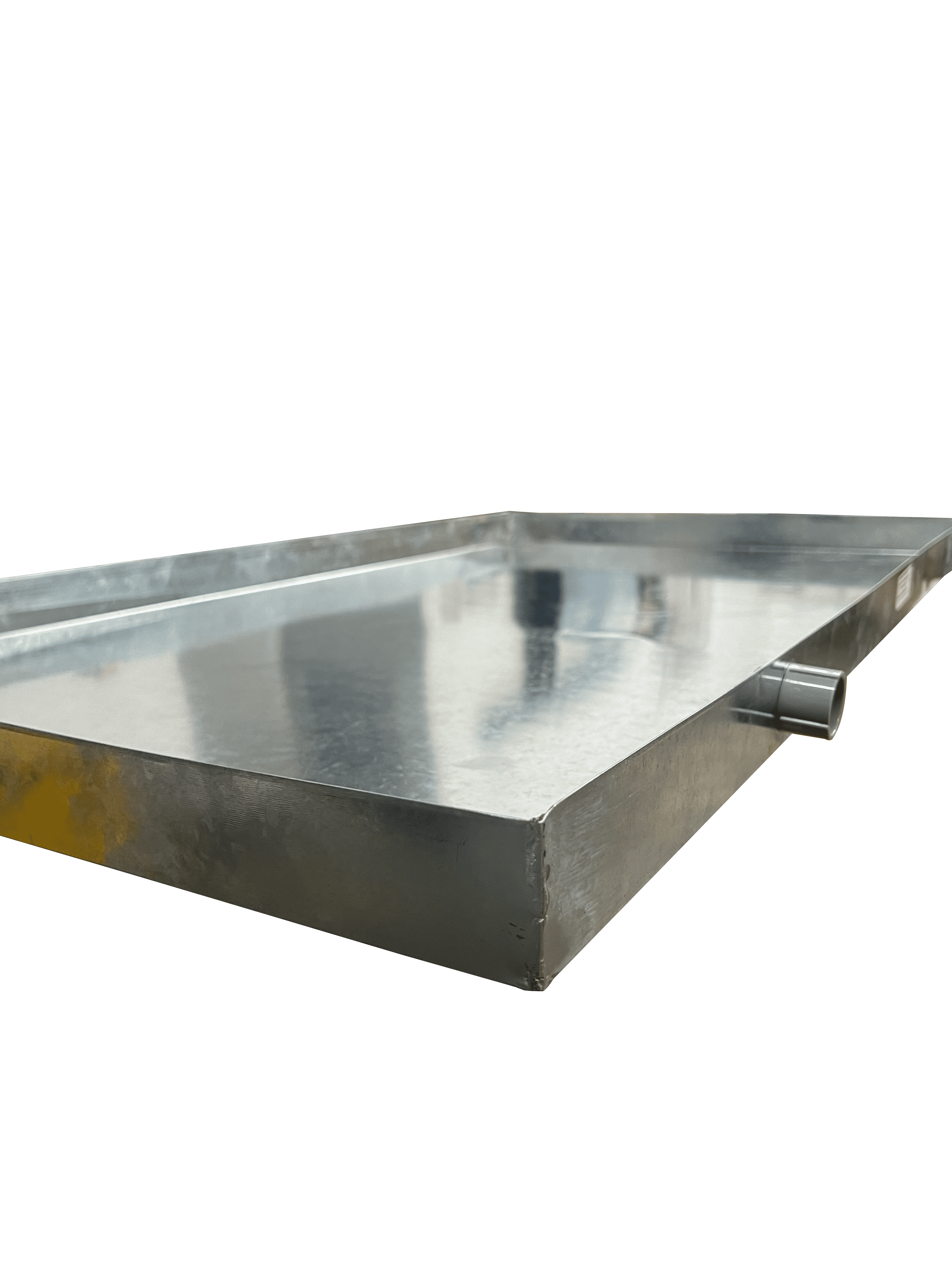 Heavy-Duty Galvanized Steel Drain Pan – Premium, Rust-Resistant HVAC Condensate Pan – Leak-Proof for Maximum Protection – With Hole Option (26"x26"x2")