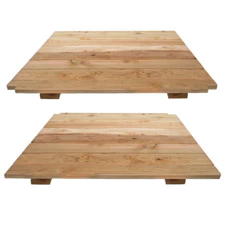 Multinautic Cedar Decking Kit for Multinautic QP-400 4-foot x 8-foot Dock. Includes Screws, Decking Supports and Decking Boards