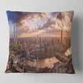 thumbnail image 2 of Designart Sunset through Clouds in London - Photography Throw Pillow - 18x18, 2 of 5