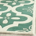thumbnail image 3 of SAFAVIEH Chatham Derrick Geometric Wool Area Rug, Teal/Ivory, 5' x 8', 3 of 7