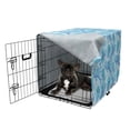 thumbnail image 5 of Jellyfish Dog Crate Cover, Repetitive Pattern with Dolphins on Abstract Rounds, Easy to Use Pet Kennel Cover Small Dogs Puppies Kittens, 7 Sizes, Pale Sky Blue Multicolor, by Ambesonne, 5 of 6