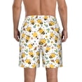 thumbnail image 3 of Naloa Bee and Flowers Men's Beach Shorts, Surfing shorts, Swim trunks, Quick Dry Swim Trunks for Surfing Beach Fun - X-Large, 3 of 9