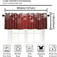 thumbnail image 3 of Winter Valance Curtains Christmas White Snowflakes Vintage Red Aesthetic Art Printed Rod Pocket Curtain Valance for Kitchen Bedroom Living Room Decor 1 Panel W54xL18 Inch, 3 of 6