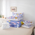 thumbnail image 5 of Feelyou Cherry Blossoms Bedding Comforter Set 7 Pieces, Cartoon Flower Floral Full Bedding Set, Teens Kids Girls Women Reversible Fitted Sheet Flat Sheet, Breathable Home Decor, 5 of 7