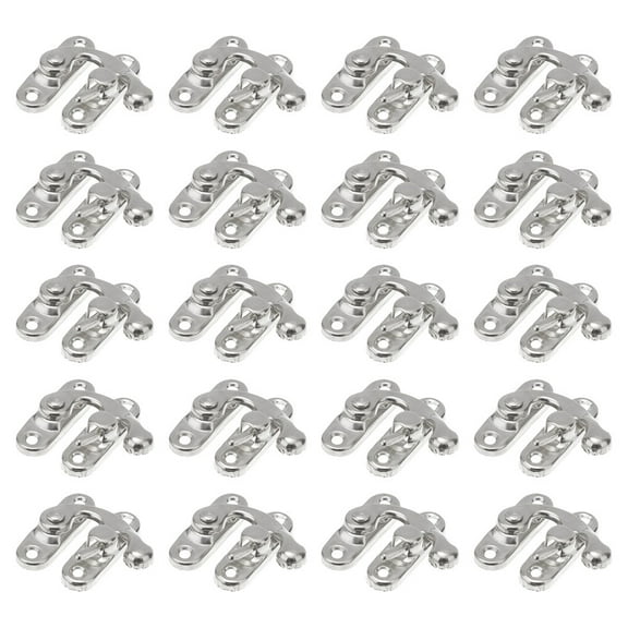 20pcs Vintage Metal Hasp Latch Lock for Wood Boxes and Cabinets Silver Color Iron Material