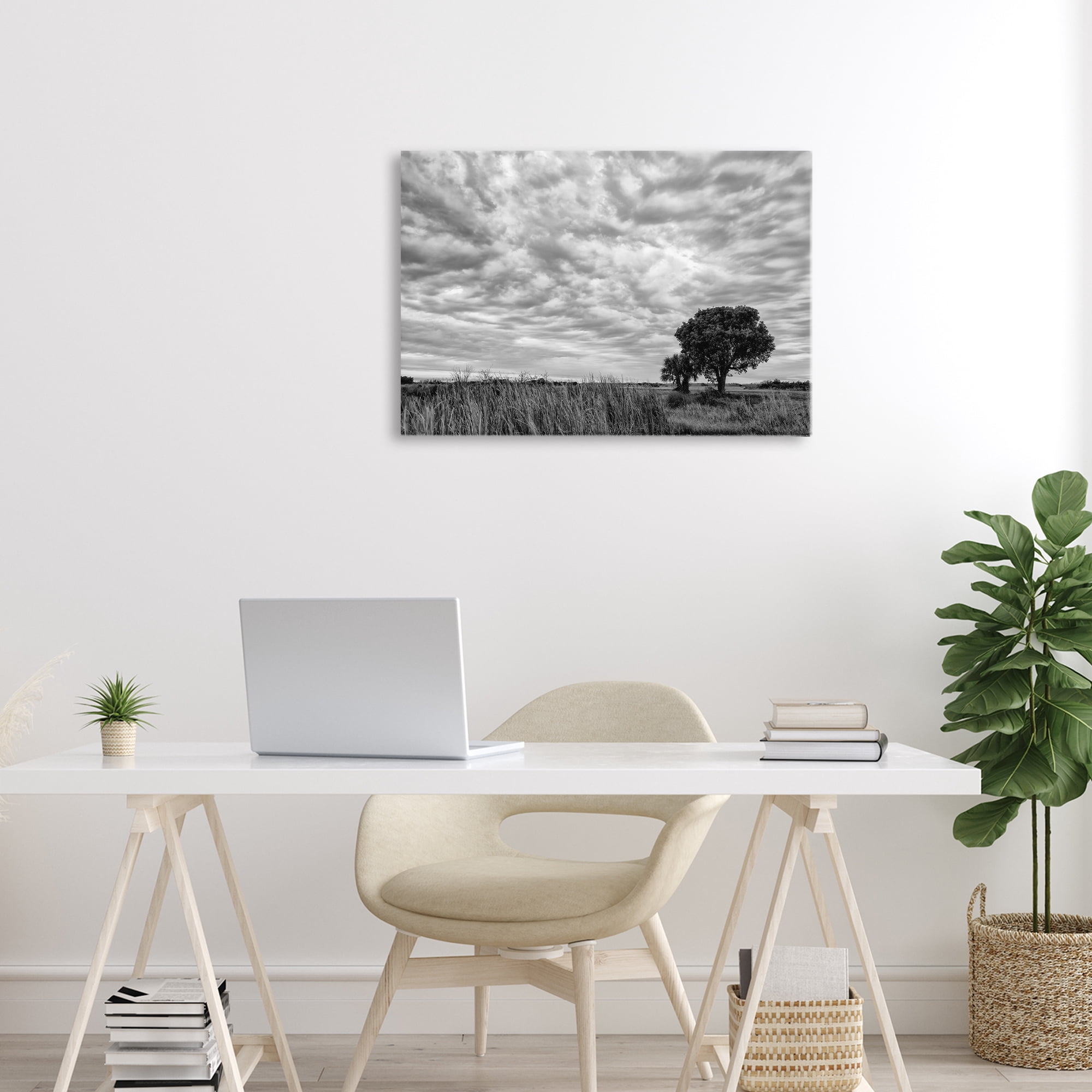 Stupell Industries Solitary Tree Beneath Clouds Canvas Wall Art, design by Jon Evan