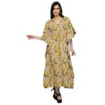 thumbnail image 5 of Moomaya Ladies Plus Size Kaftan Summer Wear Beach Coverup Kimono Caftan Dress - L-XL, 5 of 6