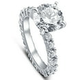 thumbnail image 3 of Pompeii 3 1/2Ct Diamond Eternity Engagement Ring Lab Grown 14k White Gold (G/H,VS1), 3 of 3