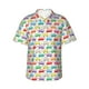 thumbnail image 1 of Balery Colorful Bus Camisas hawaianas de manga corta para hombre, camisas playeras de corte holgado, camisas de vacaciones con botones,Small, 1 of 7