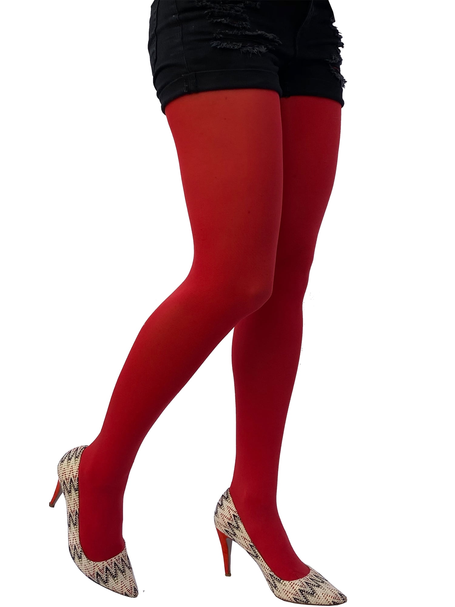 Red Opaque Full Footed Tights, Pantyhose for Women Nigeria