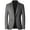 Grey, variant on Men's Slim Fit Suit Jacket Fall Spring Casual Long Sleeve Blazer Office Business Winter Sport Coat Grey Large