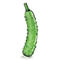Glas Caressing Cucumber 8.2" Glass Dildo" Green