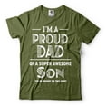 thumbnail image 4 of I'm A Proud Dad Of A Super Awesome Son Shirt Dad And Son Tee Father Gifts Father's Day Shirt (3X-Large Navy Blue), 4 of 6