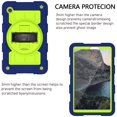 thumbnail image 5 of Allytech Shockproof Case for Samsung Galaxy Tab A9 8.7" 2023 SM-X110 X115, Rugged Shoulder Strap Rotating Stand Shoulder Strap Kids Friendly Bumper Heavy Duty Shockproof Case - Darkblue, 5 of 9