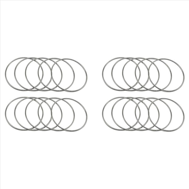 24 Piezas 4 Pulgadas Anillos de Metal Plateado Aros de Macramé para Atrapasueños, Macramé Y Manualidades de Diy