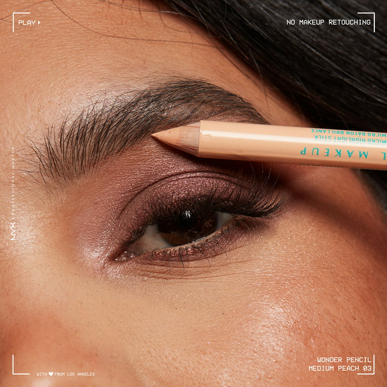 Highlighting Professional Peach Pencil, Vegan Medium Pencil, Wonder NYX Makeup