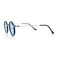 thumbnail image 6 of Vintage Retro Style Small Circle Lens Urban Normcore Luxe Hipster Sunglasses Silver Black - Blue, 6 of 8