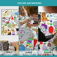thumbnail image 3 of Giant Coloring Poster - Premium Jumbo Coloring Sheets for Kids & Adults with Thick Bleed-Resistant Pages, Use on Floor, Wall, or Table, Use With Alcohol Based Markers (60” x 42”, Circus), 3 of 6