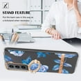 thumbnail image 2 of For Samsung Galaxy S21 Floral Case with Ring Holder Kickstand - Slim and Lightweight, Military-Grade Shockproof Protection, Women & Girls' Style Case Designed for Galaxy S21, Blue Flower, 2 of 5