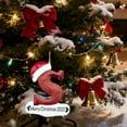 thumbnail image 5 of chaungfeng Personalized 26 Letter Ornaments for Christmas Tree, 4.1" Christmas Ornament Acrylic Xmas Hanging Pendant Xmas Gifts for Family Friends, Holiday Decor, 5 of 6