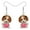 Pink, variant on Valentine's Day Beagle Dog Earrings Acrylic Love Heart Puppy Dangle Jewelry for Women Charm Gifts