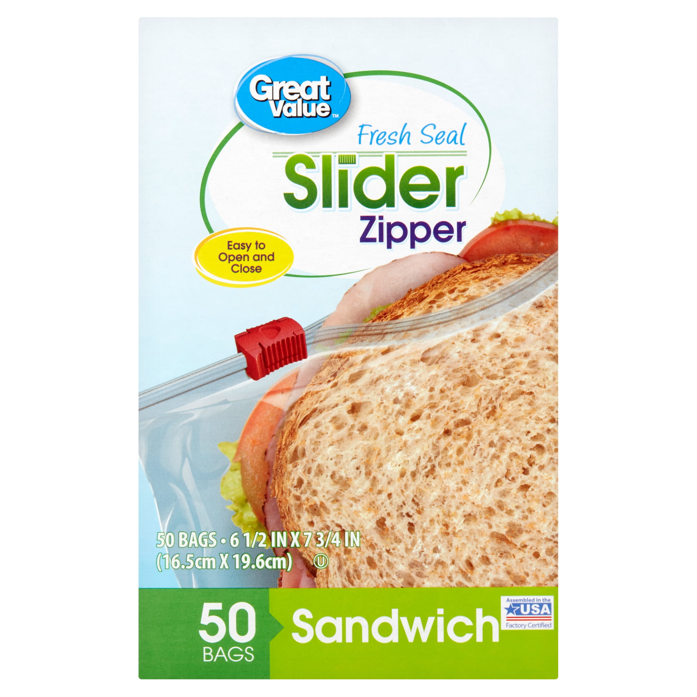 Great value slider zipper sandwich bags hotsell