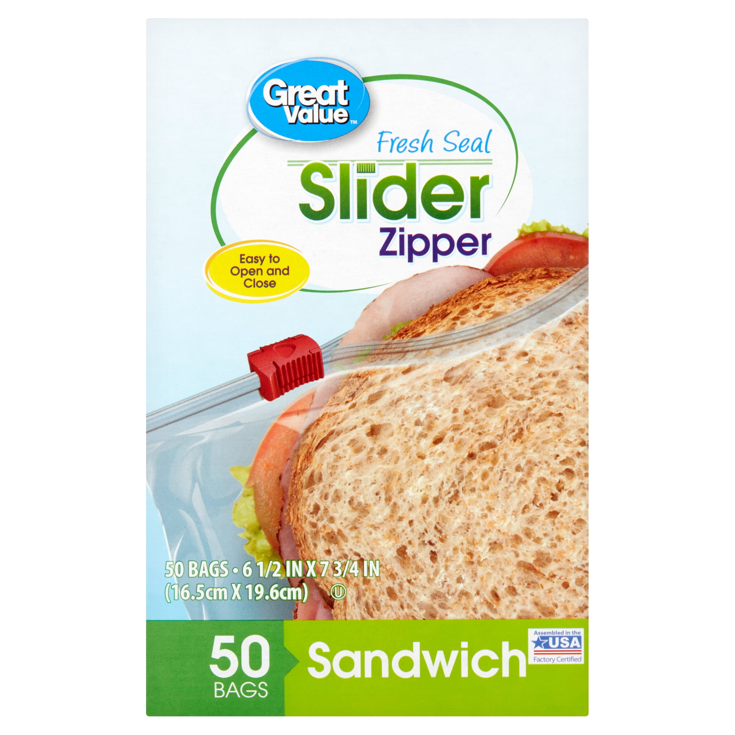 Multix Pk25 Slider Sandwich Bags Reclosable 20cm X 18cm 10 pieces Carton