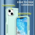 thumbnail image 2 of for iPhone 14 Case, [Shockproof] [Anti-Dust] [Heavy Duty Military Protection] Protective Anti Scratch Dual Layer Tough Rugged Hybrid Bumper Phone Case Cover for iPhone 14, Green, 2 of 8