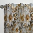 thumbnail image 4 of Designart "Regal Serenity In Gold And White" Marble Room Darkening Curtain Single Panel, 4 of 6