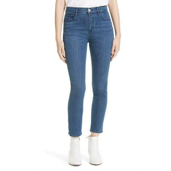 3x1 Women's ADRIANNA Luna Mini High Rise Skinny Split Crop Jeans, 23