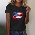 thumbnail image 4 of VerPetridure American Flag Stars Stripes Shirts for Women 4th of July Patriotic Shirt Cute Graphic Blouse USA Flag Tops Summer Tee, 4 of 7