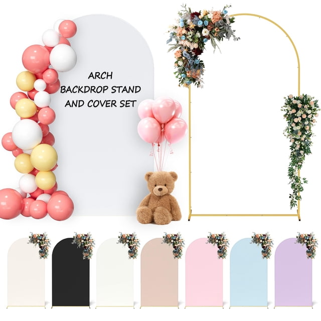 Soporte para telón de fondo en forma de arco Neatsure de 2,2 m con funda para fiesta de bodas
