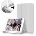 thumbnail image 1 of Pencil Holder Case for iPad 9th Generation / 8th Generation / 7th Generation 10.2 Inch with Smart Auto Sleep/Wake Function, Gray, 1 of 5