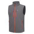 thumbnail image 3 of Mens Softshell Vest Fleece Windproof Water Resistant 6 Pockets for Hiking Grey 3XL, 3 of 8