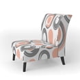 thumbnail image 2 of Designart "Silver and Pink Circle Pattern" Upholstered Patterned Accent Chair and Arm Chair, 2 of 5