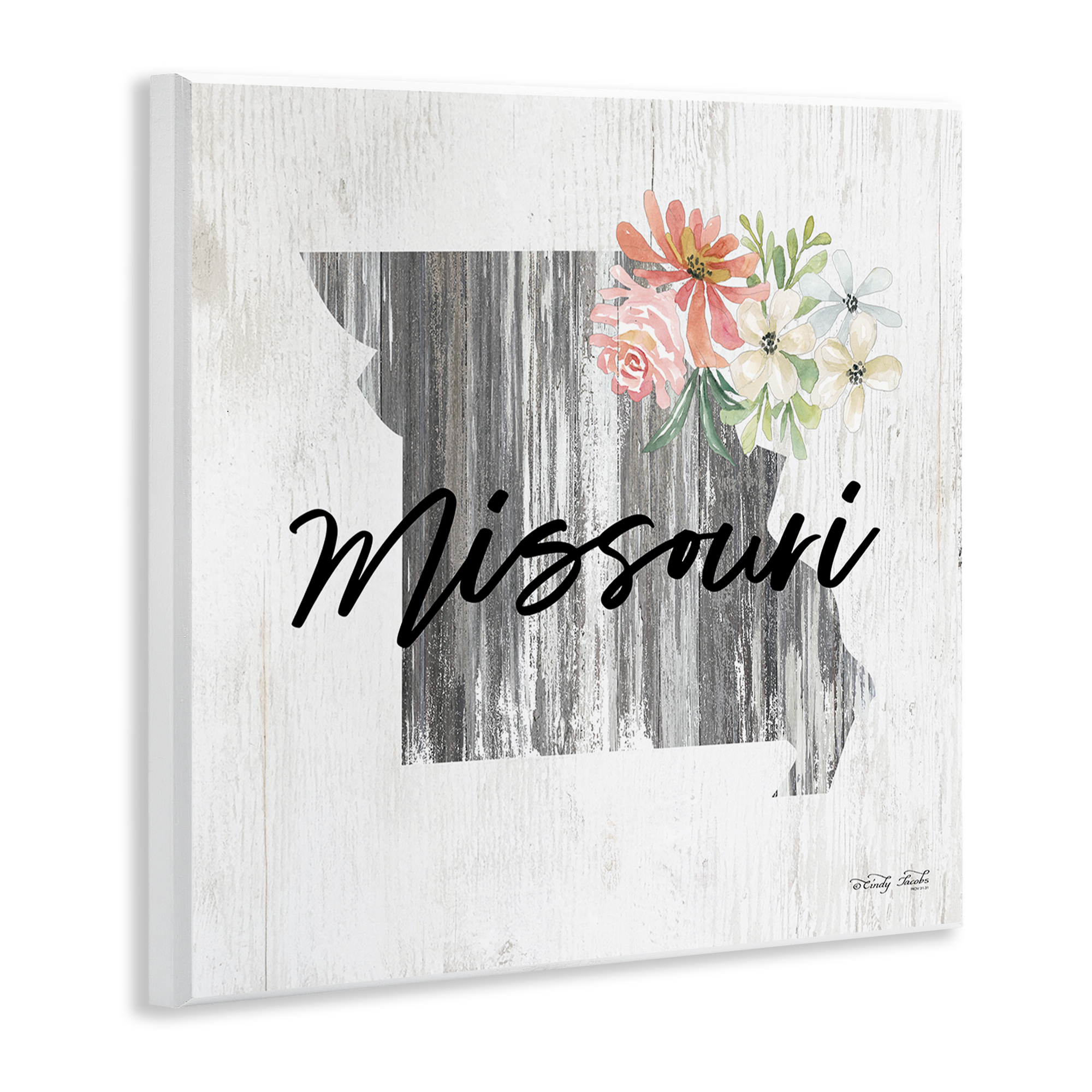 Stupell Industries Shabby Chic Missouri Botanical & Floral Painting Unframed Art Print Wall Art, 12 x 12