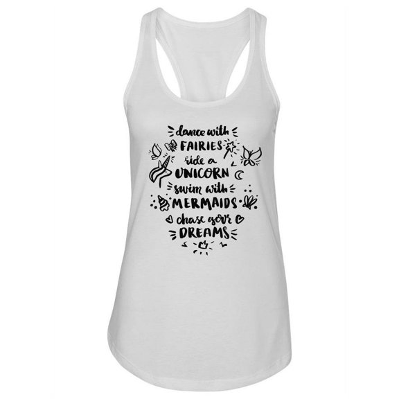 Fantasy Quote Design Tank Women -Image by Shutterstock, Female Large