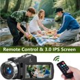 thumbnail image 4 of Cámara de video Yuejewlry 4K 75 MP 64 GB SD 18× Zoom y Webcam, 4 of 7