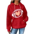 thumbnail image 2 of Camisas de Manga Larga Casual de las Mujeres Impresión No Estructurada Bolsillo Sudadera con Capucha para la Moda de Verano de Primavera, 2 of 5