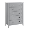 thumbnail image 1 of EDTara Commode en Bois à 5 Tiroirs, Commode avec Poignées en Métal pour Chambre, Garde-Robe, Couloir, 1 of 8