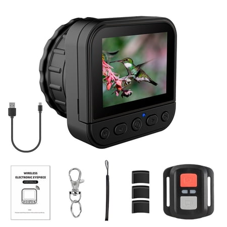 2.4G WiFi Telescope Eyepiece Camera with 2.8” Screen, 64MP Photo & 4K Video Digital Electronic Eyepiece, Universal 23–60mm Fit, Rechargeable Imaging Camera for Astronomy & Wildlife Observation