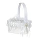 thumbnail image 4 of Cesta de flores para niña, cesta de encaje para , cesta de almacenamiento para fiestas, cestas de flores, cesta de cintas de satén blanco, 4 of 9