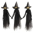 thumbnail image 2 of Witches Halloween Decorations Outdoor, 5 FT Lighted Witch Stakes Yard Decoration with Change Colors, Life Size Scary Witch Trio Halloween Props for Lawn Grave Party, 2 of 2